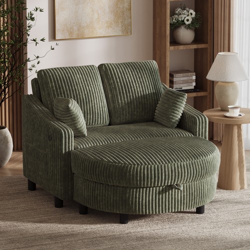 Corduroy loveseat - corduroy,